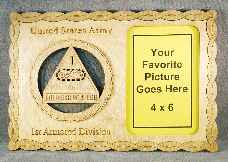 Army 1st Armor Picture Frame